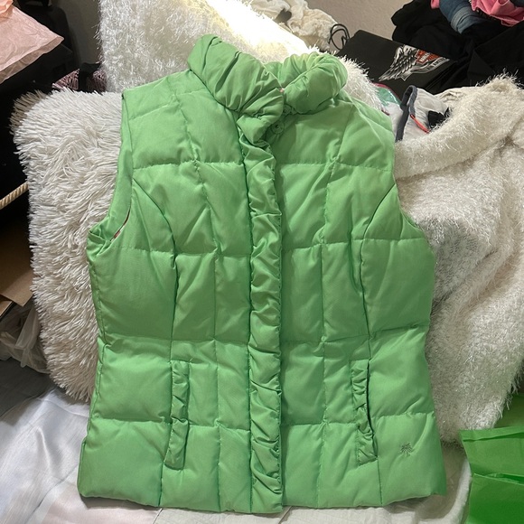 Lilly Pulitzer Vibrant Lime Green Quilted Vest - Picture 1 of 7